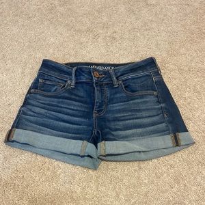 American Eagle midi super stretch shorts. Size 4.